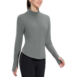 image:imagebaleaf Womens Fleece Running Jacket Winter Gear Water Resistant Cycling  For 4060F cold weatherfull ziplighrweightthumb holes5 pocketsperfect for trainingworkoutleisure amp any occasionBgray