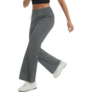 image:imagebaleaf Womens Hiking Pants Lightweight Water Resistant Wide Leg Travel Pant  Breathable 4Way Stretch Mobility QuickDry Sun Protection Elegant flare design for hiking travel and outdoor activitiesDark Gray