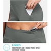 image:imagebaleaf Bermuda Shorts for Women Long Knee Length 10 with 3 Pockets  Soft Quick Dry Stretchy Moisture Wicking High Waisted Tummy Control Relaxed Fit Leg Athletic Running Workout CasualGray