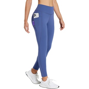 image:imagebaleaf Womens Fleece Lined Leggings High Waisted Warm Pants with Pockets  Water Resistant 3D Gusseted Crotch Ideal for Running Hiking Cycling Skiing Yoga Skating Ice Skating and Casual Wear25 Inch Blue