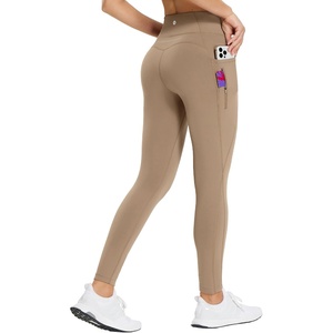 image:imagebaleaf Womens Fleece Lined Leggings High Waisted Warm Pants with Pockets  Water Resistant 3D Gusseted Crotch Ideal for Running Hiking Cycling Skiing Yoga Skating Ice Skating and Casual Wear25 Inch Brown