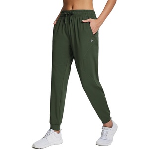 image:imagebaleaf Womens Fleece Lined Pants Joggers Waterproof Sweatpants Winter  Thermal 2 Pockets and 1 Zipper Pocket Elastic Waistband UltraSoft Fleece Lining Reflective Elements Running Jogging01army Green