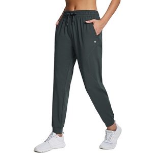 image:imagebaleaf Womens Fleece Lined Pants Joggers Waterproof Sweatpants Winter  Thermal 2 Pockets and 1 Zipper Pocket Elastic Waistband UltraSoft Fleece Lining Reflective Elements Running Jogging01grey