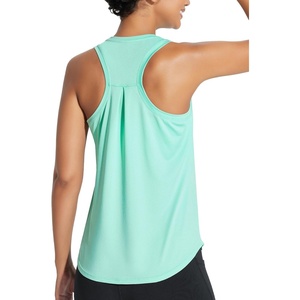 image:imagebaleaf Womens Workout Tank Tops Racerback Sleeveless Shirts Running Tennis  Lightweight Loose Fit Breathable Quick Dry Curved Hem Workout Athletic Yoga Gym01green