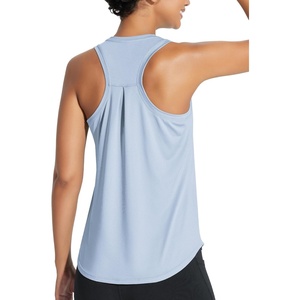 image:imagebaleaf Womens Workout Tank Tops Racerback Sleeveless Shirts Running Tennis  Lightweight Loose Fit Breathable Quick Dry Curved Hem Workout Athletic Yoga Gym01blue