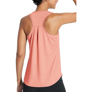 image:imagebaleaf Womens Workout Tank Tops Racerback Sleeveless Shirts Running Tennis  Lightweight Loose Fit Breathable Quick Dry Curved Hem Workout Athletic Yoga Gym01coral