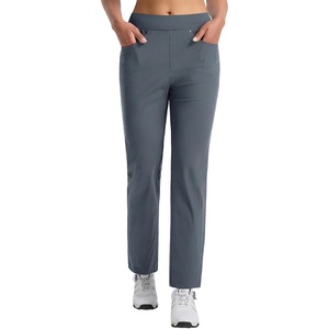 image:imagebaleaf Womens Golf Pants Work Casual Travel Straight Leg  27 Stretch Lightweight 3 Pockets Rivet Wrinkleresistant Quick Dry Breathable Golf Work CasualDark Gray