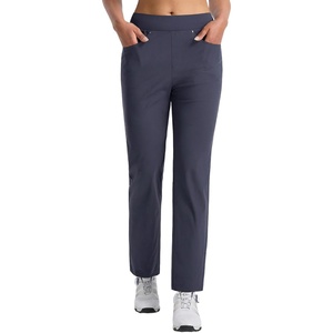 image:imagebaleaf Womens Golf Pants Work Casual Travel Straight Leg  27 Stretch Lightweight 3 Pockets Rivet Wrinkleresistant Quick Dry Breathable Golf Work CasualNavy Blue