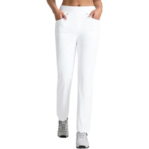 image:imagebaleaf Womens Golf Pants Work Casual Travel Straight Leg  27 Stretch Lightweight 3 Pockets Rivet Wrinkleresistant Quick Dry Breathable Golf Work CasualWhite