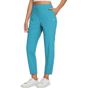 image:imagebaleaf Womens Travel Pants Lightweight Stretch with Zip Pockets  Petite Fit Available Secure Zip Pockets Business Casual Slacks Stretch Comfort for golf walking JoggingGlacier Blue