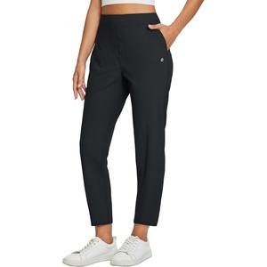 image:imagebaleaf Womens Travel Pants Lightweight Stretch with Zip Pockets  Petite Fit Available Secure Zip Pockets Business Casual Slacks Stretch Comfort for golf walking JoggingBlack