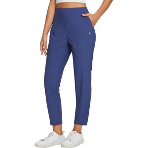 image:imagebaleaf Womens Travel Pants Lightweight Stretch with Zip Pockets  Petite Fit Available Secure Zip Pockets Business Casual Slacks Stretch Comfort for golf walking JoggingNavy