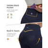 image:imagebaleaf Womens Fleece Lined Leggings Thermal No Front Seam Yoga LeggingsNavy Blue