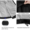 image:imagebaleaf Mens Rain Jacket Waterproof Hood Lightweight Reflective PackableAblack