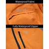 image:imagebaleaf Mens Rain Jacket Waterproof Hood Lightweight Reflective PackableAorange