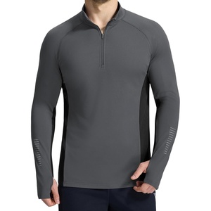 image:imagebaleaf Mens Thermal Shirt Base Layer Long Sleeve Quarter ZipDark Gray