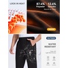 image:imagebaleaf Mens Fleece Lined Pants Winter Thermal Waterproof with 3 PocketsBlack