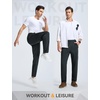 image:imagebaleaf Mens Fleece Lined Pants Winter Thermal Waterproof with 3 PocketsDark Gray