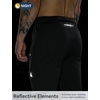 image:imagebaleaf Mens Fleece Lined Pants Winter Thermal Waterproof with 3 PocketsDark Gray