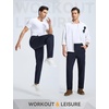 image:imagebaleaf Mens Fleece Lined Pants Winter Thermal Waterproof with 3 PocketsNavy Blue