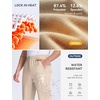 image:imagebaleaf Mens Fleece Lined Pants Winter Thermal Waterproof with 3 PocketsPale Khaki