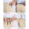 image:imagebaleaf Mens Fleece Lined Pants Winter Thermal Waterproof with 3 PocketsPale Khaki