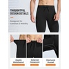 image:imagebaleaf Mens Fleece Lined Running Tights 360 Reflective Thermal LeggingsBlack