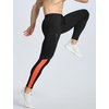 image:imagebaleaf Mens Fleece Lined Running Tights 360 Reflective Thermal LeggingsBlackorange