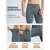 image:imagebaleaf Mens Fleece Lined Running Tights 360 Reflective Thermal LeggingsDark Gray