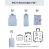image:imagebaleaf Mens Puffer Vest Golf Outerwear Winter Packable Lightweight WarmBlue