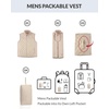 image:imagebaleaf Mens Puffer Vest Golf Outerwear Winter Packable Lightweight WarmKhaki