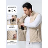 image:imagebaleaf Mens Puffer Vest Golf Outerwear Winter Packable Lightweight WarmKhaki