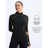 image:imagebaleaf MoistureWicking Long Sleeve Shirts for Women Thermal Snow TopsBlack