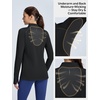 image:imagebaleaf Quarter Zip Long Sleeve Shirts for Women Snow Thermal TopsBlack