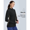 image:imagebaleaf Quarter Zip Long Sleeve Shirts for Women Snow Thermal TopsBlack