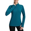 image:imagebaleaf Quarter Zip Long Sleeve Shirts for Women Snow Thermal TopsBlue