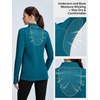 image:imagebaleaf Quarter Zip Long Sleeve Shirts for Women Snow Thermal TopsBlue