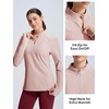 image:imagebaleaf Quarter Zip Long Sleeve Shirts for Women Snow Thermal TopsLight Pink
