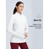 image:imagebaleaf Quarter Zip Long Sleeve Shirts for Women Snow Thermal TopsWhite