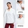 image:imagebaleaf Quarter Zip Long Sleeve Shirts for Women Snow Thermal TopsWhite
