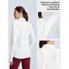 image:imagebaleaf Quarter Zip Long Sleeve Shirts for Women Snow Thermal TopsWhite