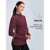 image:imagebaleaf Quarter Zip Long Sleeve Shirts for Women Snow Thermal TopsWine Red