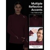 image:imagebaleaf Quarter Zip Long Sleeve Shirts for Women Snow Thermal TopsWine Red