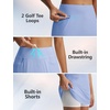 image:imagebaleaf Womens 17 Golf Skorts Skirts High Waisted 3 PocketsLight Blue