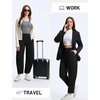 image:imagebaleaf Womens 27 Barrel Fleece Lined Pants Winter Warm Pants Wide LegBlack