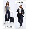 image:imagebaleaf Womens 27 Barrel Fleece Lined Pants Winter Warm Pants Wide LegNavy Blue