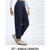 image:imagebaleaf Womens 27 Barrel Fleece Lined Pants Winter Warm Pants Wide LegNavy Blue
