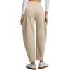 image:imagebaleaf Womens 27 Barrel Fleece Lined Pants Winter Warm Pants Wide LegPale Khaki