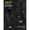 image:imagebaleaf Womens Fleece Hoodie Thermal Shirts 360 Reflective Zipper PocketBlack