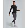 image:imagebaleaf Womens Fleece Hoodie Thermal Shirts 360 Reflective Zipper PocketBlack